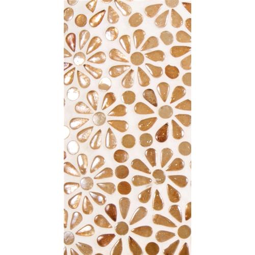 Handgefertigte Glasmosaik-Tischlampe „Yellow Daisy“ – Pilzform, E27-Fassung