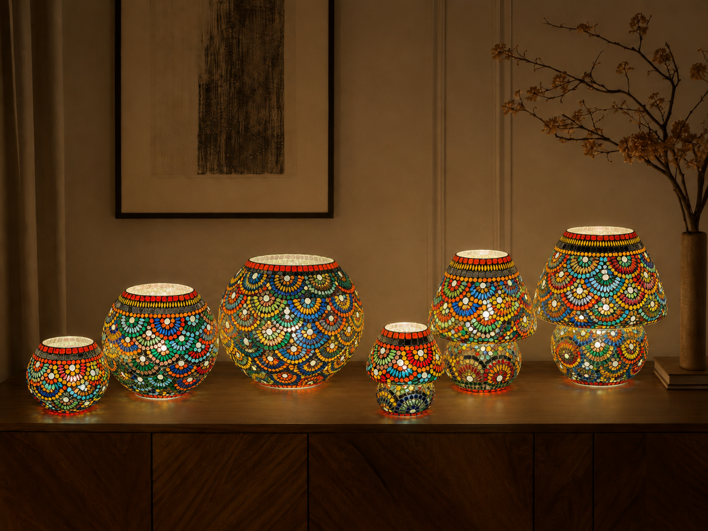 Magic Rings Kollektion mit handgefertigten Mosaiklampen