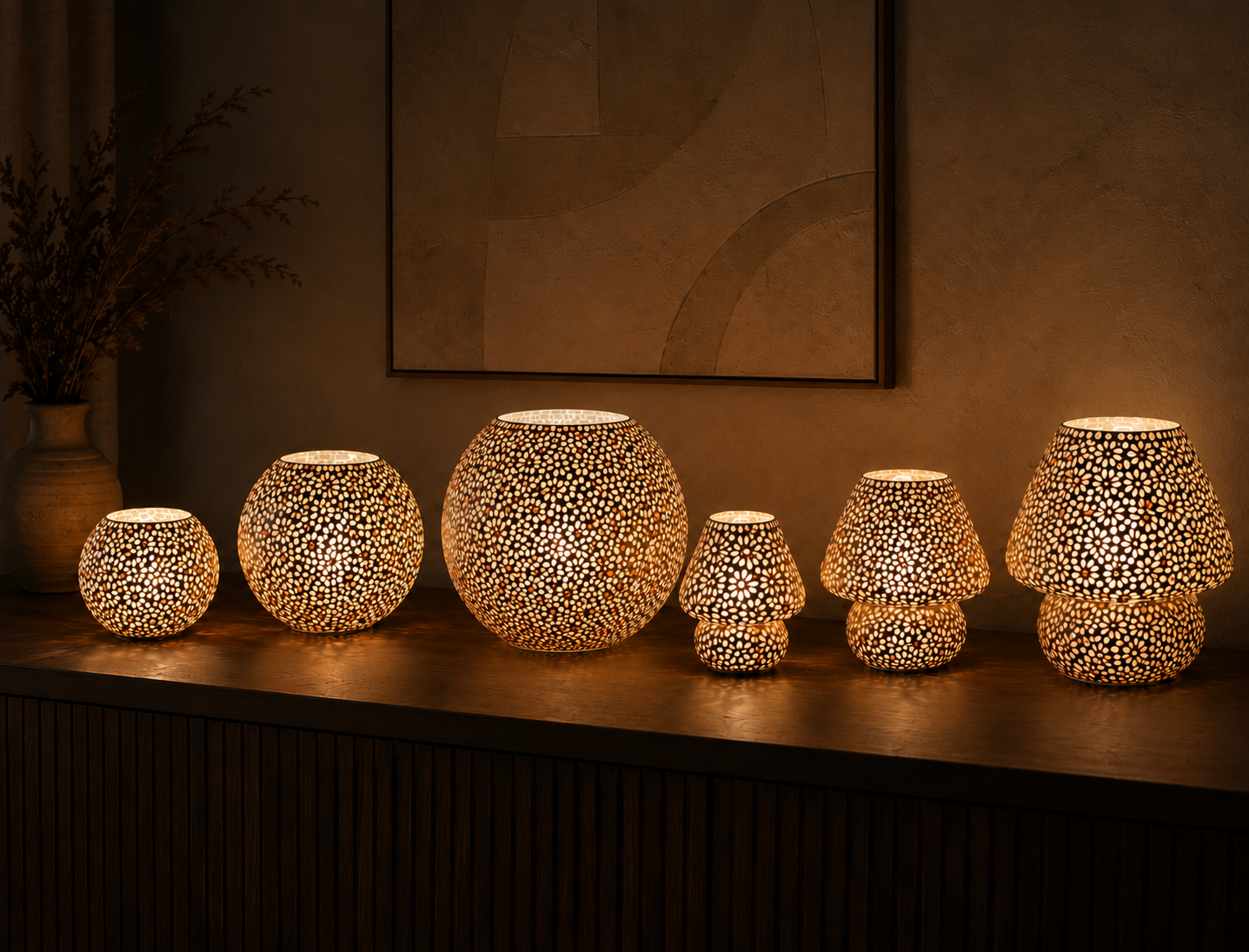 Yellow Daisy Kollektion mit handgefertigten Mosaiklampen