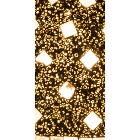 Handgefertigte Glasmosaik-Tischlampe „Gold Reflection“ – Ovalform, E27-Fassung