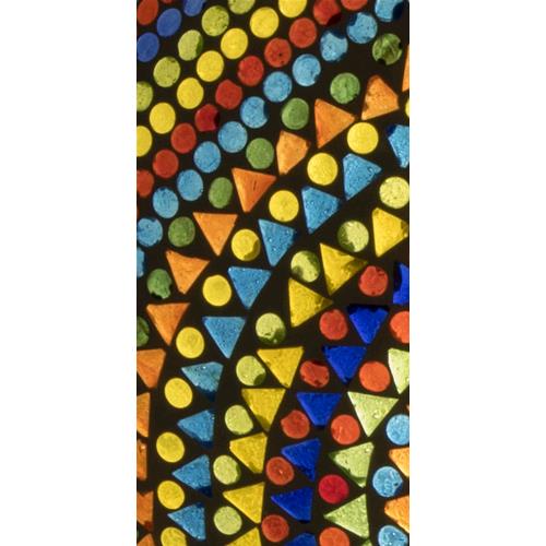 Handgefertigte Glasmosaik-Tischlampe „Wheel Mandala“ – Ovalform, E27-Fassung