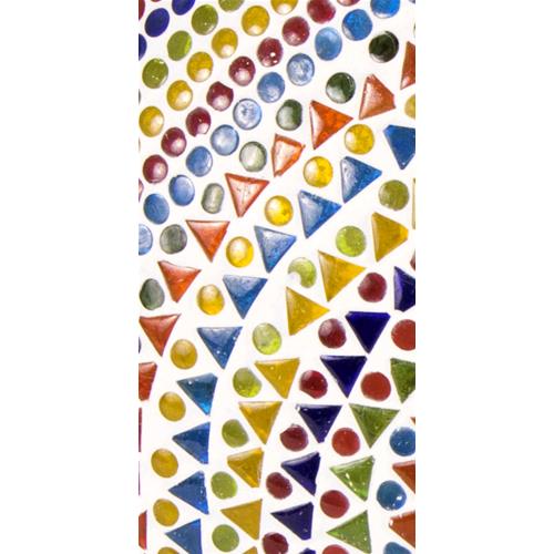 Handgefertigte Glasmosaik-Tischlampe „Wheel Mandala“ – Oval