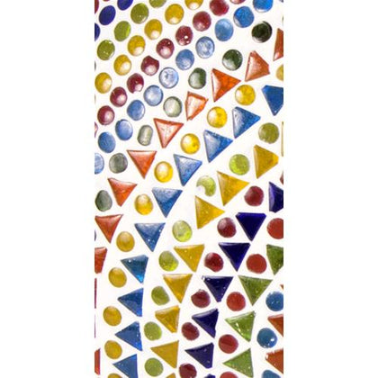 Handgefertigte Glasmosaik-Tischlampe „Wheel Mandala“ – Oval