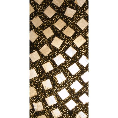 Handgefertigte Glasmosaik-Tischlampe „Gold Reflection“ – Ovalform, E27-Fassung