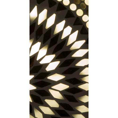 Handgefertigte Glasmosaik-Tischlampe „Yin&Yang“ – Ovalform, E27-Fassung