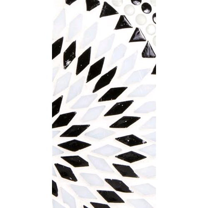 Handgefertigte Glasmosaik-Tischlampe „Yin&Yang“ – Oval