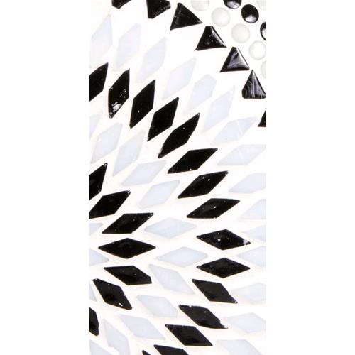 Handgefertigte Glasmosaik-Tischlampe „Yin&Yang“ – Oval