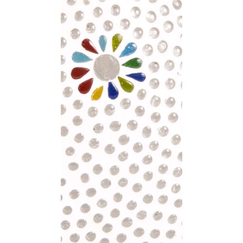 Handgefertigte Glasmosaik-Tischlampe „Black Daisy“ – Pilz