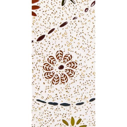 Handgefertigte Glasmosaik-Tischlampe „Floral Gray“ – Ovalform, E27-Fassung