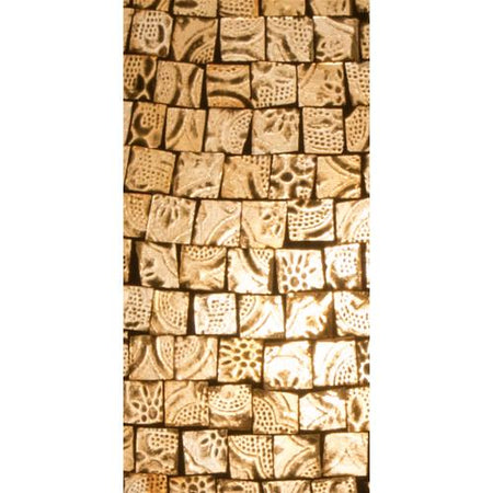 Handgefertigte Glasmosaik-Tischlampe „Artist's Yellow“ – Pilzform, E27-Fassung