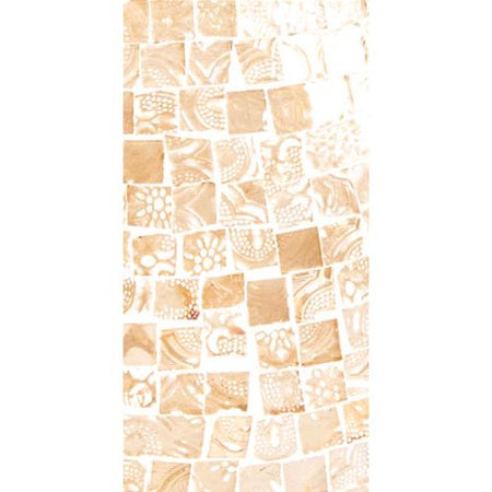 Handgefertigte Glasmosaik-Tischlampe „Artist's Yellow“ – Ovalform, E27-Fassung