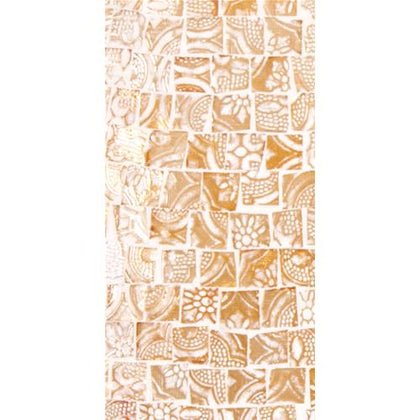 Handgefertigte Glasmosaik-Tischlampe „Artist's Yellow“ – Pilz