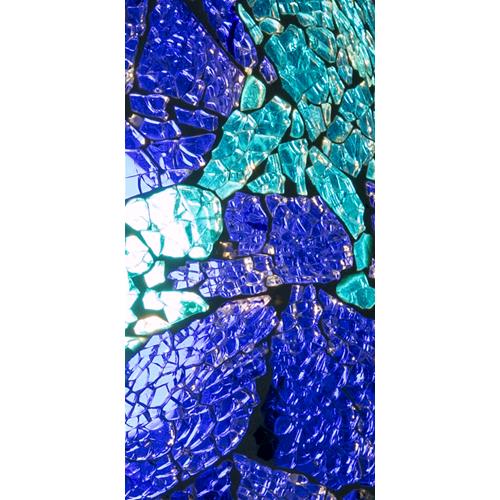 Handgefertigte Glasmosaik-Tischlampe „Blue Bay“ – Pilzform, E27-Fassung