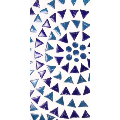 Handgefertigte Glasmosaik-Tischlampe „Blue Sauna“ – Ovalform, E27-Fassung