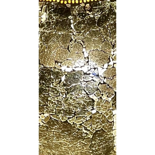 Handgefertigte Glasmosaik-Tischlampe „Glacial Gold“ – Pilz