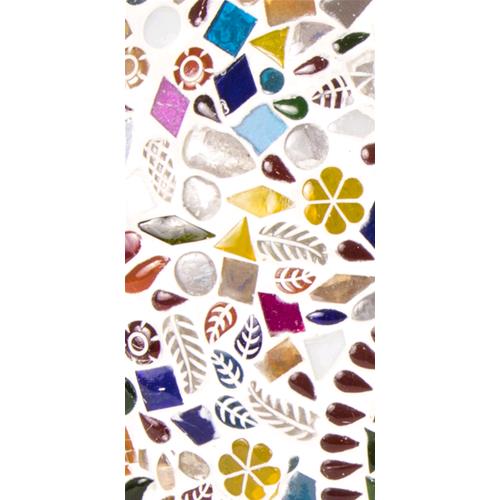 Handgefertigte Glasmosaik-Tischlampe „Rainbow“ – Ovalform, E27-Fassung