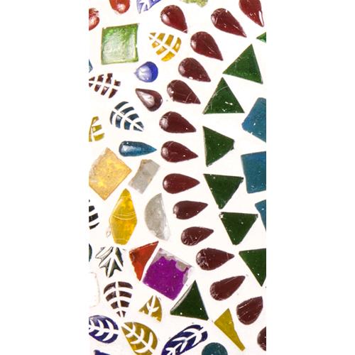 Handgefertigte Glasmosaik-Tischlampe „Rainbow“ – Ovalform, E27-Fassung