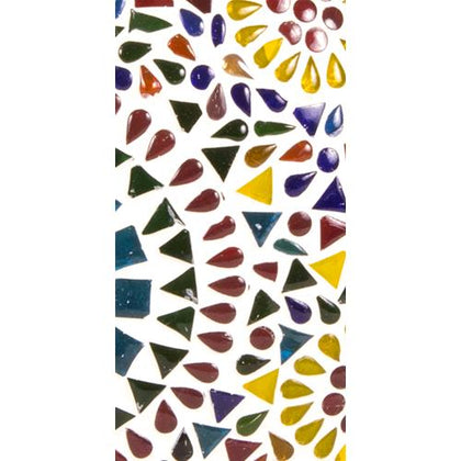 Handgefertigte Glasmosaik-Tischlampe „Rainbow“ – Oval