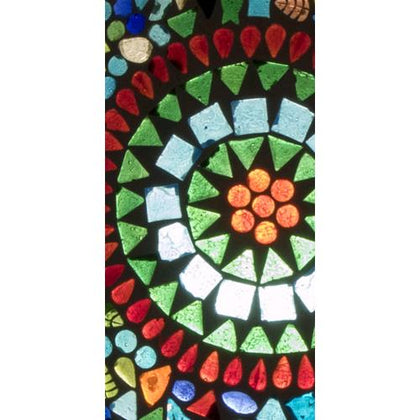 Handgefertigte Glasmosaik-Tischlampe „Rainbow“ – Pilz