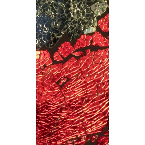 Handgefertigte Glasmosaik-Tischlampe „Vulcanic Eruption“ – Oval