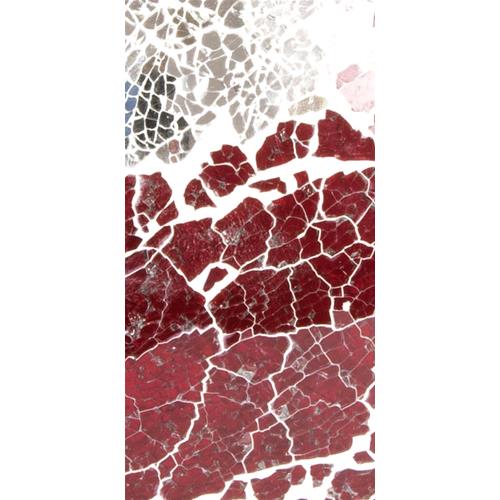 Handgefertigte Glasmosaik-Tischlampe „Vulcanic Eruption“ – Ovalform, E27-Fassung