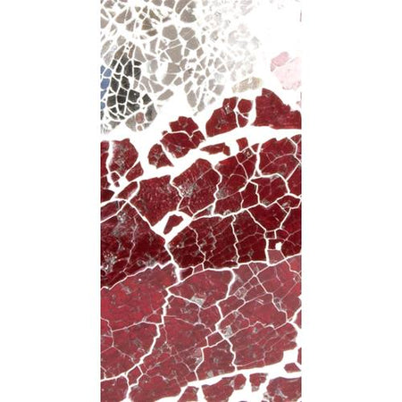 Handgefertigte Glasmosaik-Tischlampe „Vulcanic Eruption“ – Ovalform, E27-Fassung